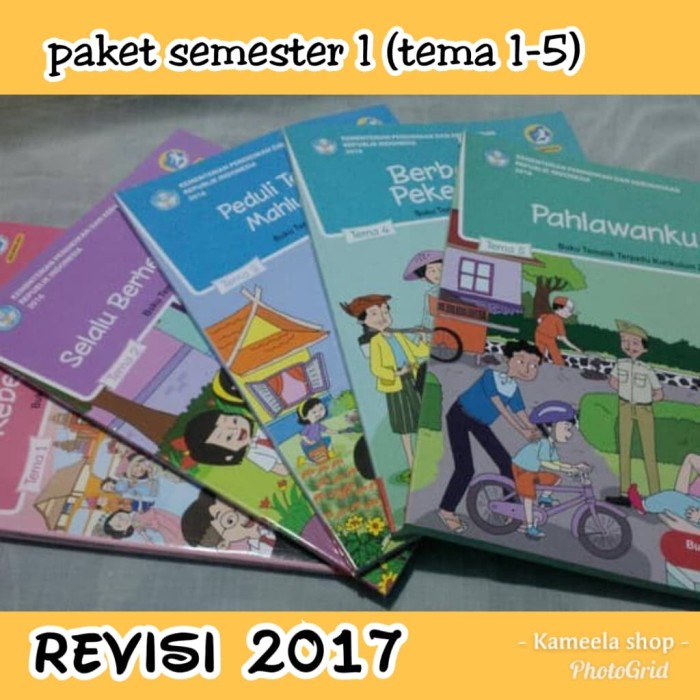 

❤BISA COD❤ Paket Buku Tematik Kelas 4 SD kurikulum 2013 revisi 2016 - semtr 1 rev2017