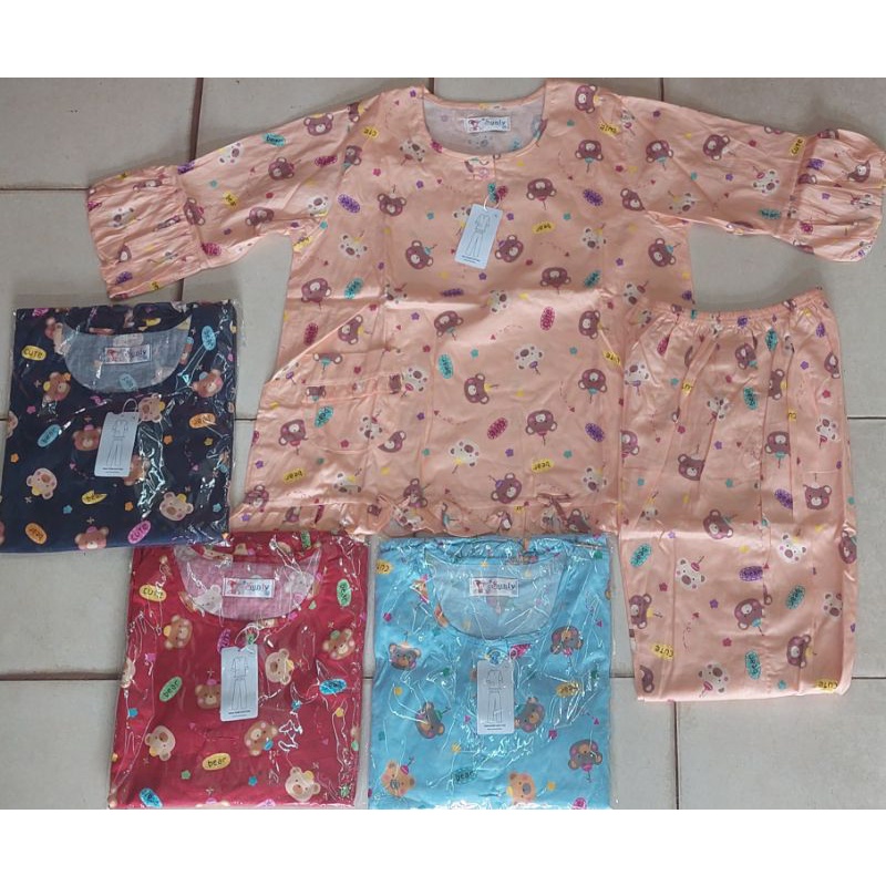 Sunly ABG uk.16 BALON Baju tidur Tangan 3/4 Celana panjang