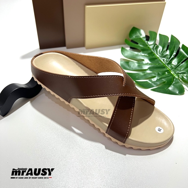 Sandal Wanita Selop Slop Birken Puyuh Casual mrAUSY Cross