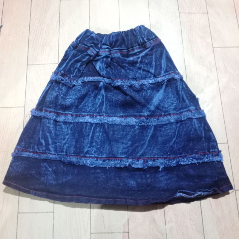 Rok jeans anak rok pendek anak murah grosir ecer 1 2 3 tahun