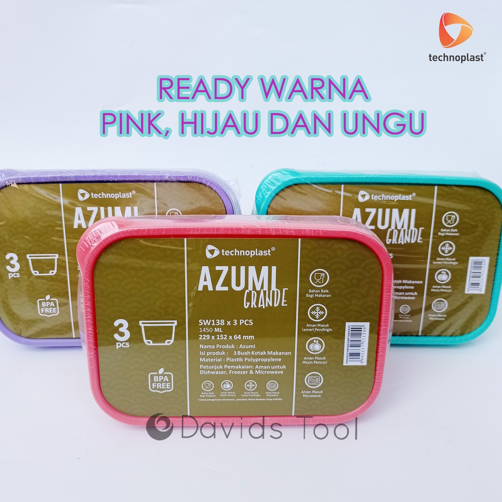 Kotak Makanan Toples Kulkas Set Plastik Food Container Azumi Grande