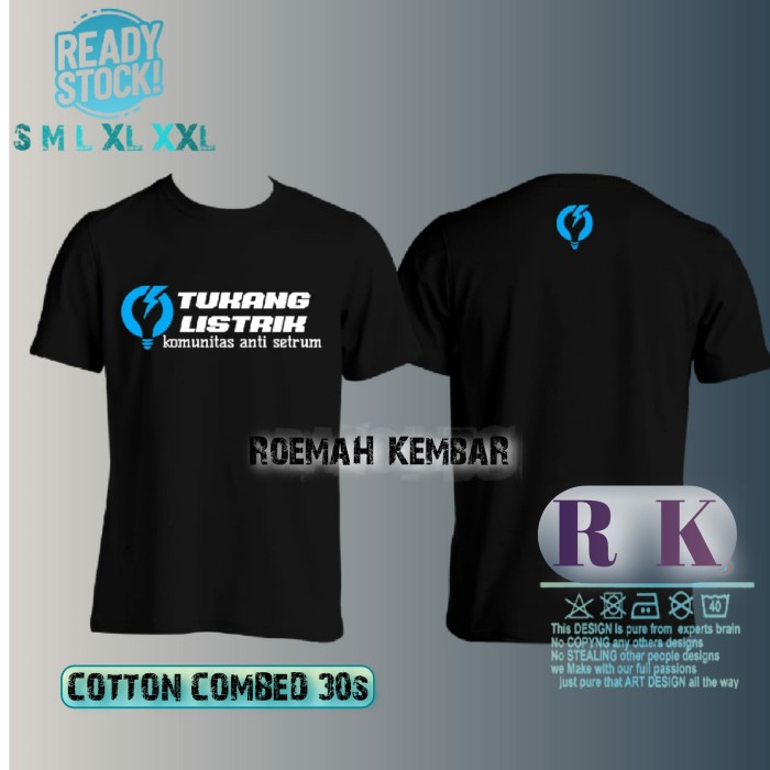 BAJU KAOS TUKANG LISTRIK / KAOS ELEKTRIK ANTI SETRUM / BISA COD