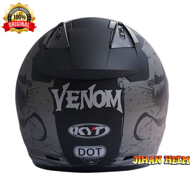 HELM / HELM KYT / HELM KYT DJ MARU VENOM BLACK SILVER DOFF TERMURAH-4