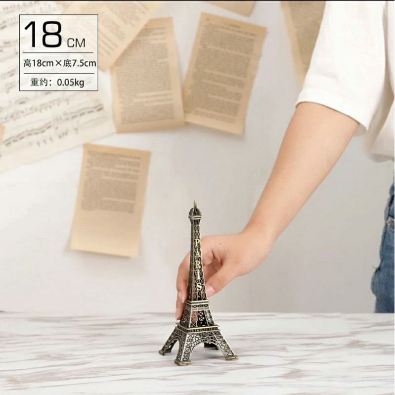 Miniatur menara eiffel paris 18cm