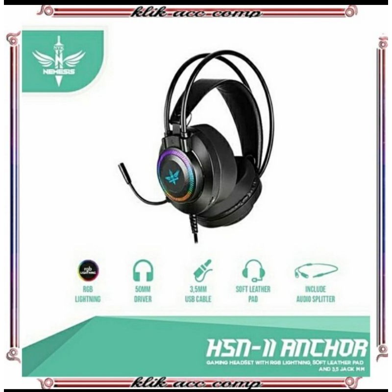 NYK NEMESIS Headset Gaming NEMESIS RGB ANCHOR HS-N11