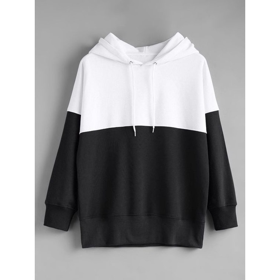 Sweater Jaket Hoodie Mix Beda Warna Belang Hitam Putih BIGG SIZE Ukuran Jumbo S M L XL XXL XXXL 4XL 