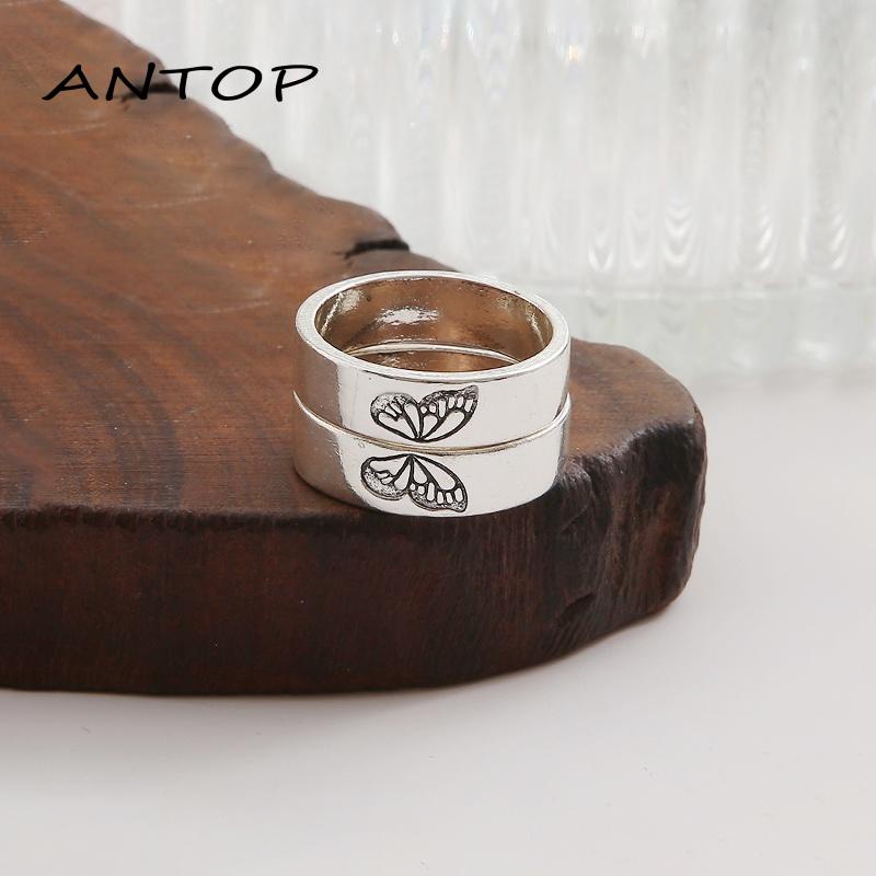 Set Cincin Pasangan Pria Dan Wanita Model Simple Untuk Hadiah Valentine