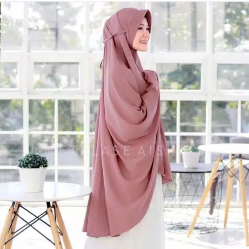 Khimar Jumbo Pet XXL tali / Bergo pet tali jumbo