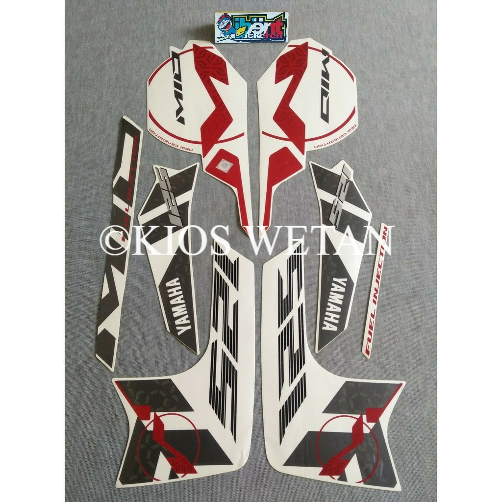 STRIPING MIO M3 PUTIH  2015 STIKER LIS STANDAR ORI YAMAHA POLET