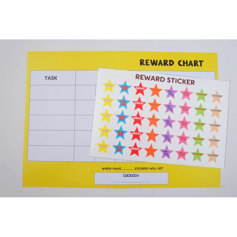 

REWARD CHART/ REWARD CHART ANAK / PAKET REWARD CHART REWARD STICKER MURAH