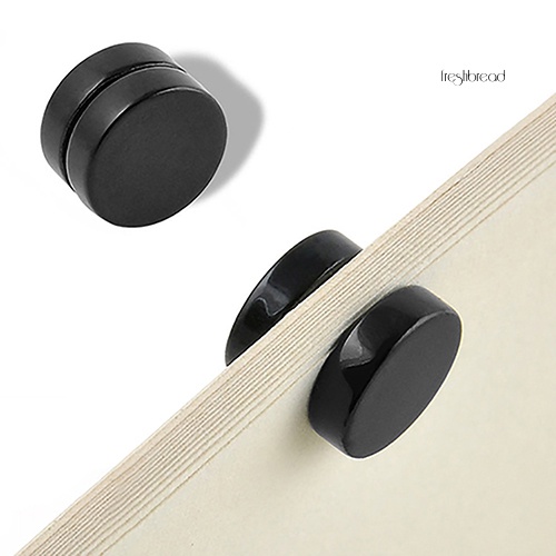 [TERLARIS]1 Pair Men's Non Piercing Ear Stud Clip On Round Magnetic Earrings Jewelry