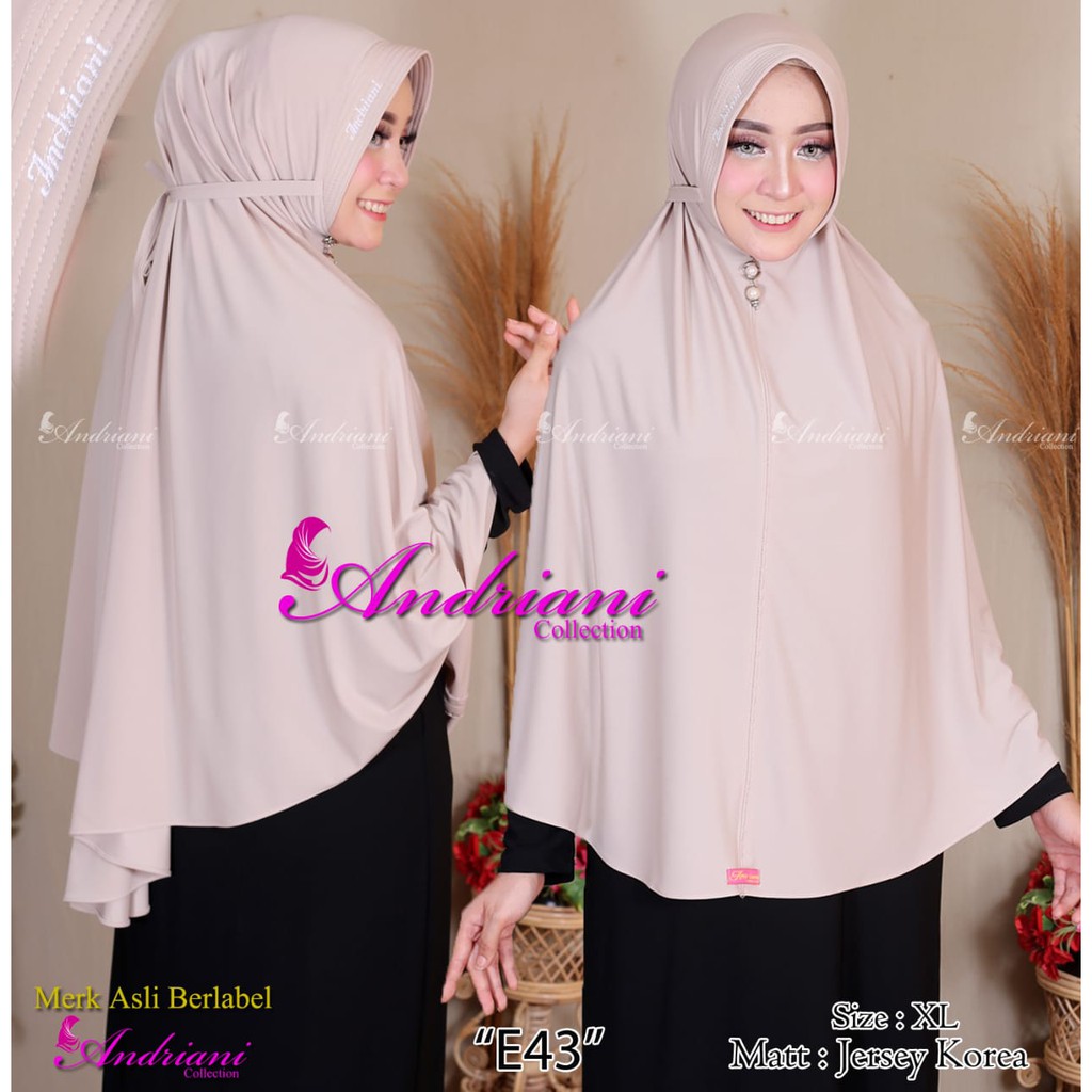 Daily hijab instan jersey korea andriani polos original  XLE43