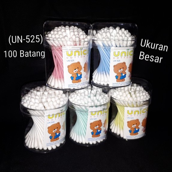 Unicon Cotton Buds Regular Pot Isi 100 (UN-525)