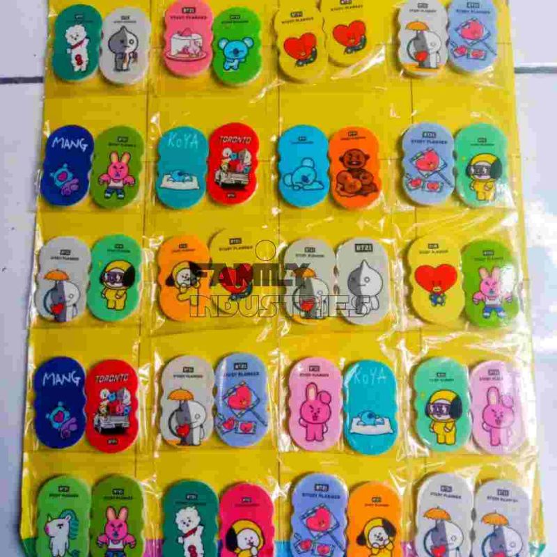 

20 PCS PENGHAPUS KARET BT21/PENGHAPUS BERKARAKTER LUCU