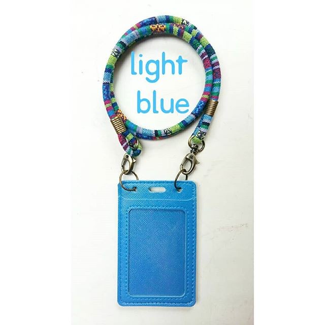 

Gaya Id Card Holder Biru Muda Tali Tenun Limited