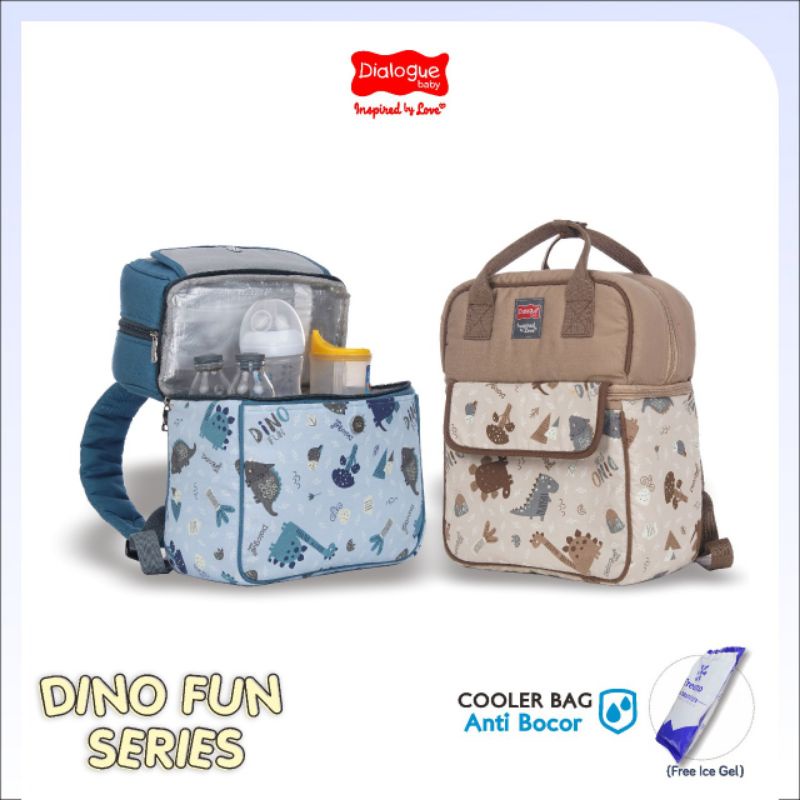 Dialogue cooler bag double container dino DGC1011 / tas susu bayi