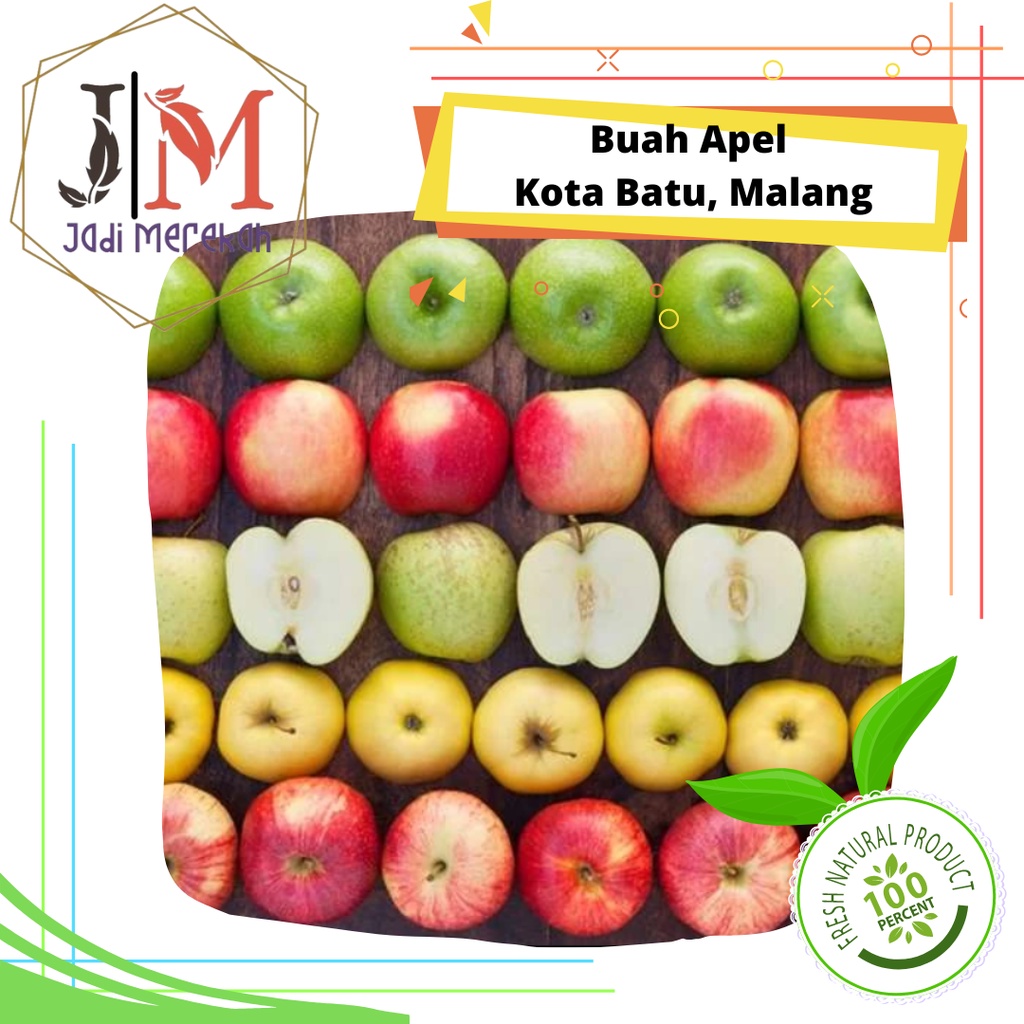 

[JM SoFresh] - Buah Apel Kota Batu Malang Fresh 1Kg Apel Manalagi / Ana / Rome Beauty / Apel Cherry / Apel Jus