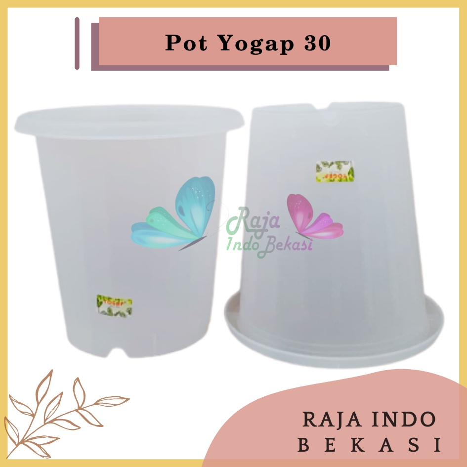 Pot Yogap 30 Transparan Bening Clear Pot Bunga Tanaman Tinggi Yogap Ypt 30 - Bahan Tebal