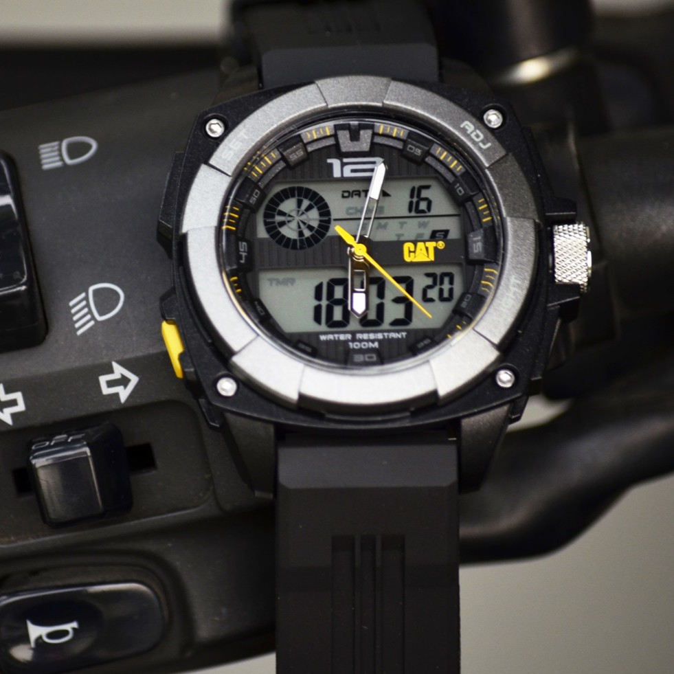 JAM TANGAN PRIA CATERPILLAR CAT MD.155.21.121 DIGITAL BLACK ORIGINAL