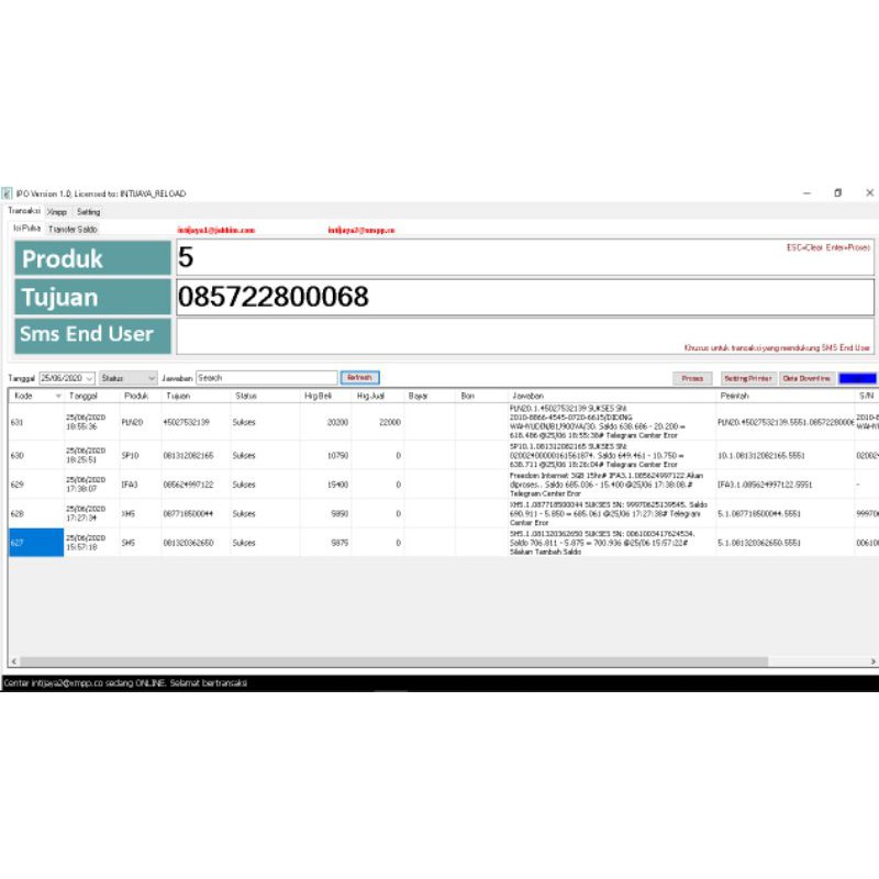 Aplikasi Transaksi pulsa buat yang punya Serverpulsa