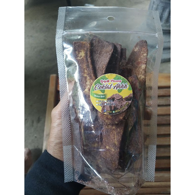 

Keripik Pisang Coklat ah Gurih Renyah Manis 100gr