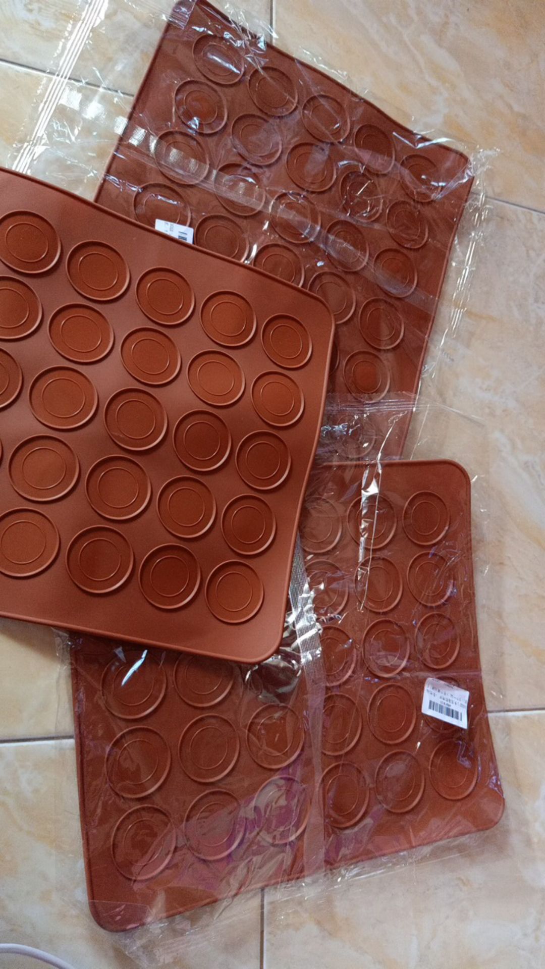 Cetakan Macaroon 30 Rongga Bahan Silikon Untuk Oven