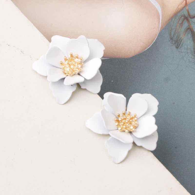 Anting Bunga Wanita Mode Geometric Drop Earrings Unik-4