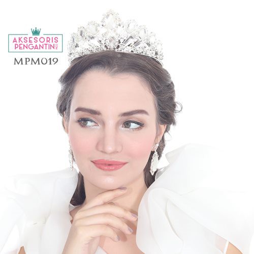 [READY STOK] CROWN WEDDING MAHKOTA BRIDAL AKSESORIS PENGANTIN SILVER MPM019