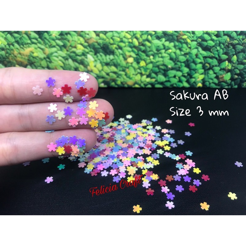 Payet Manik Bunga sprinkle payet Gliter Star Glitter Love Sequin Nail Art