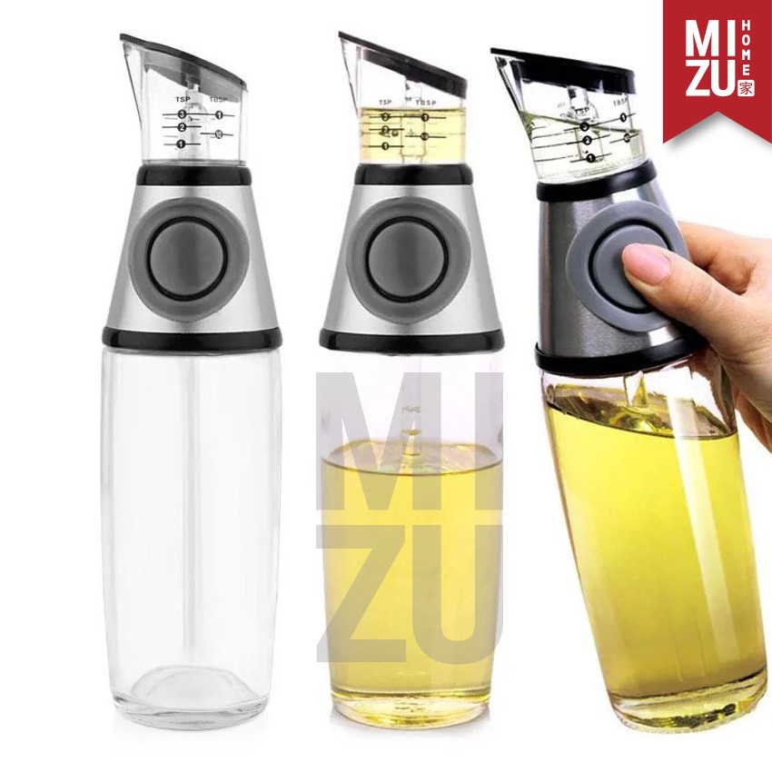 MIZU OLPRESSE 500ML Botol Minyak Goreng Takaran Pompa Vinegar Oil Dispenser-3