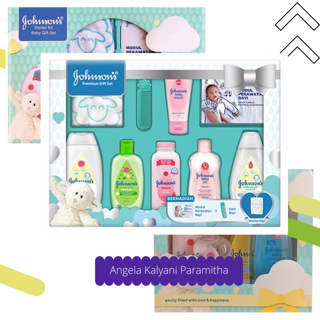 Johnson's STARTER KIT Baby Gift Set / BABY SHOWER Gift Set / Premium Baby Gift Set / Baby Gift Box / Essentials Gift Set. Paket Hadiah Bayi