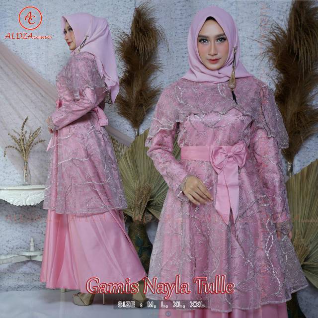 Gamis tulle mutiara nayla