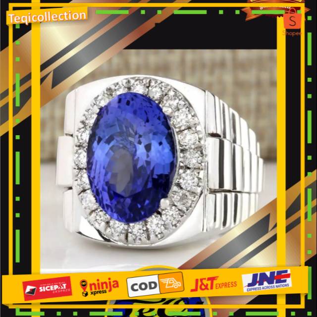 Cincin Pria Batu Blue Sapire