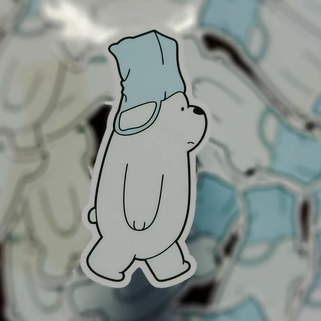 

Sticker We Bare Bears Ice Bear with Bag Kualitas Anti Air Anti Gores Stiker Lucu - Laptop/ Jurnal/ Tumbler/Koper/Cermin/ Kulkas DLL