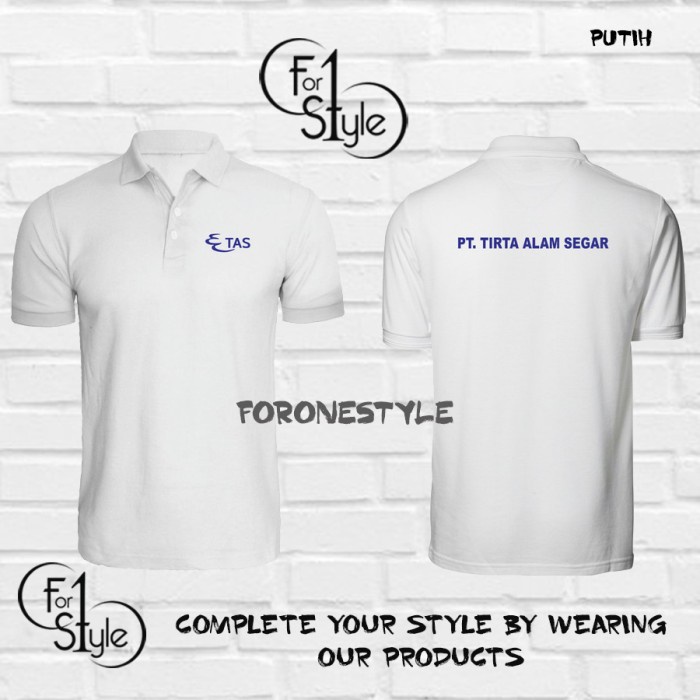 POLO SHIRT PT TIRTA ALAM SEGAR - BAJU KAOS KERAH PT TIRTA ALAM SEGAR - Polo foronestyle