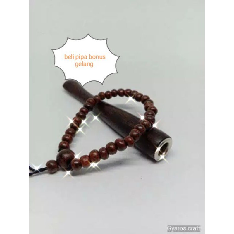 [BAYAR_DIRUMAH] Pipa rokok kayu hitam Bonus gelang galih asem