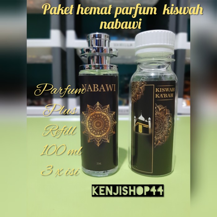 parfum thailand 35 ml kiswah nabawi &amp; isi ulang 100 ml untuk 3x refill