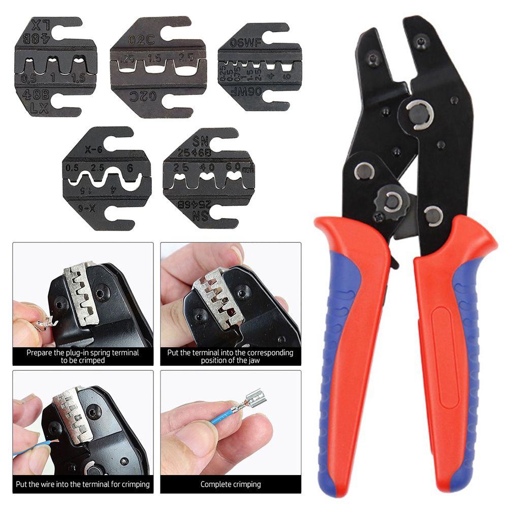 Solighter Ferrule Crimp Sets Insert Spring Alat Crimper Kawat Multifungsi Terminal Ferrule Crimper Plier Tang Crimping Tang Jaws