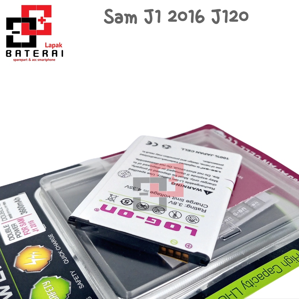 Log On - EB-JB120CBE Samsung J1 2016 J120 / J120G Power Boost Double Protection IC Battery Baterai Batre