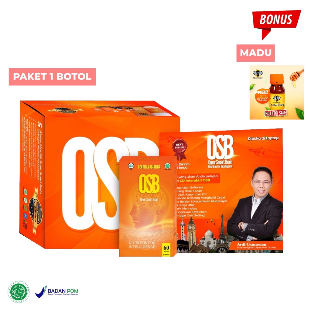 OSB OSB Vitamin Otak ASLI OSB OMAR SMART BRAIN NUTRISI KECERDASAN OTAK - OSB KAPSUL