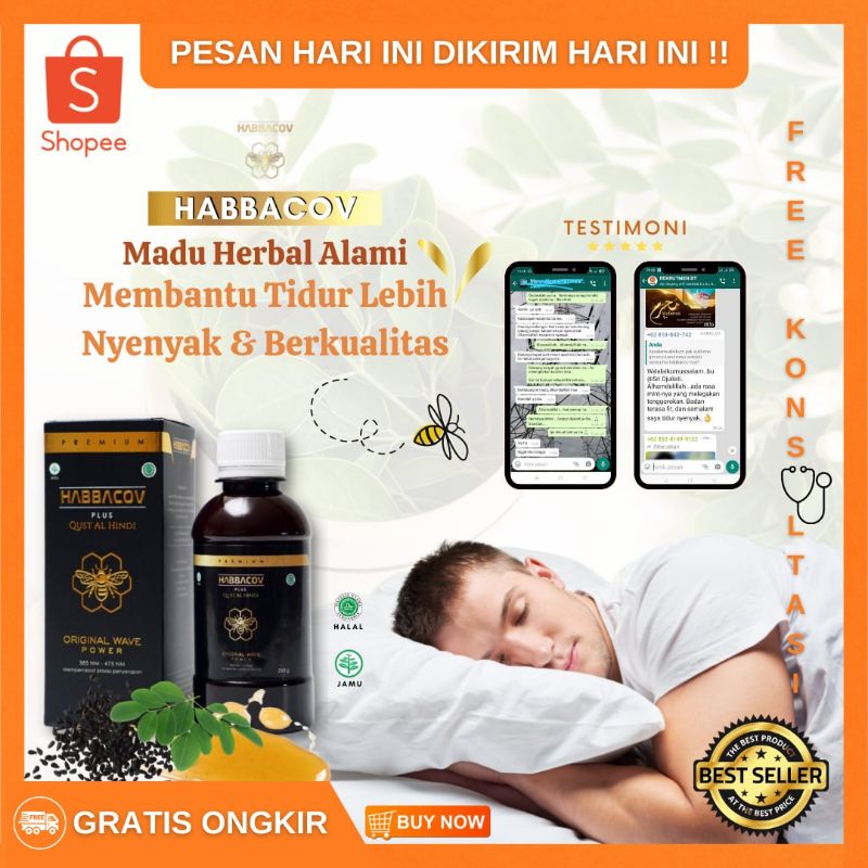 

Cureal Habbits Habbacov Madu Herbal Alami Membantu Kualitas Tidur Lebih Nyenyak