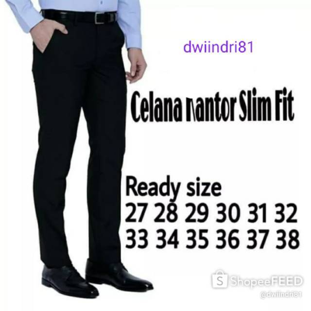 Celana kantor slimfit pria  size 28 sampai 38