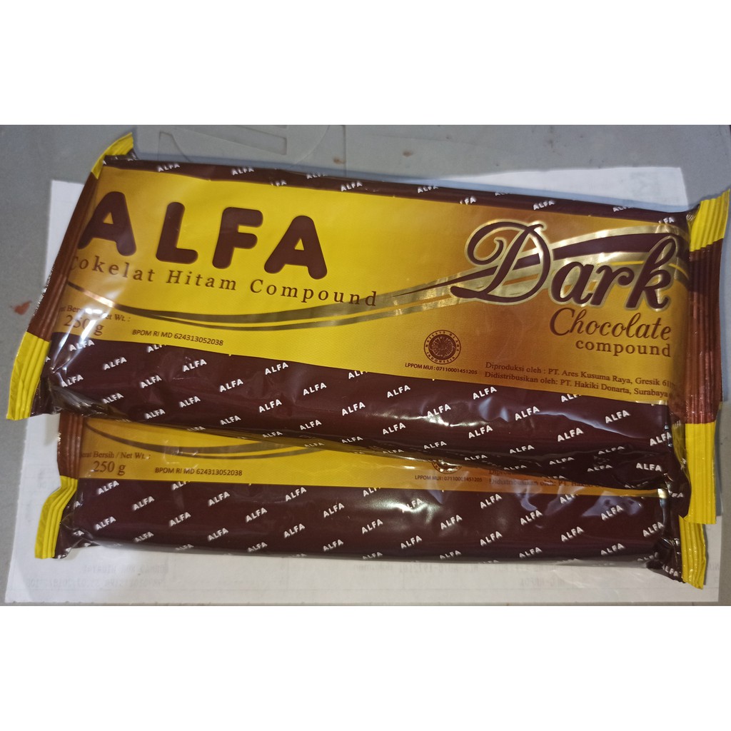 

Alfa Dark chocolate compound 250gr #DCC #coklat masak #coklat