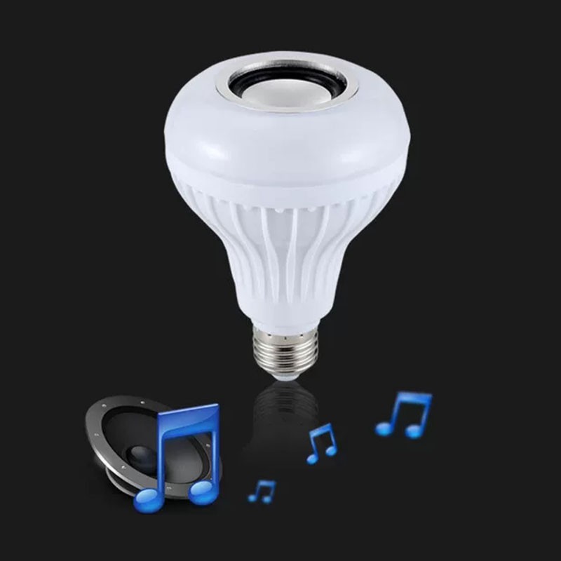 !COD! Lampu Music LED RGB Speaker Bluetooth Music Lampu LED Wireless Bohlam Speaker Lampu