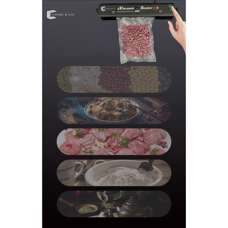 CANEL &amp; CO Alat Vacum Sealer Fresh Makanan Food Packing Machine /Mesin Vacuum Sealer Makanan Food Grade