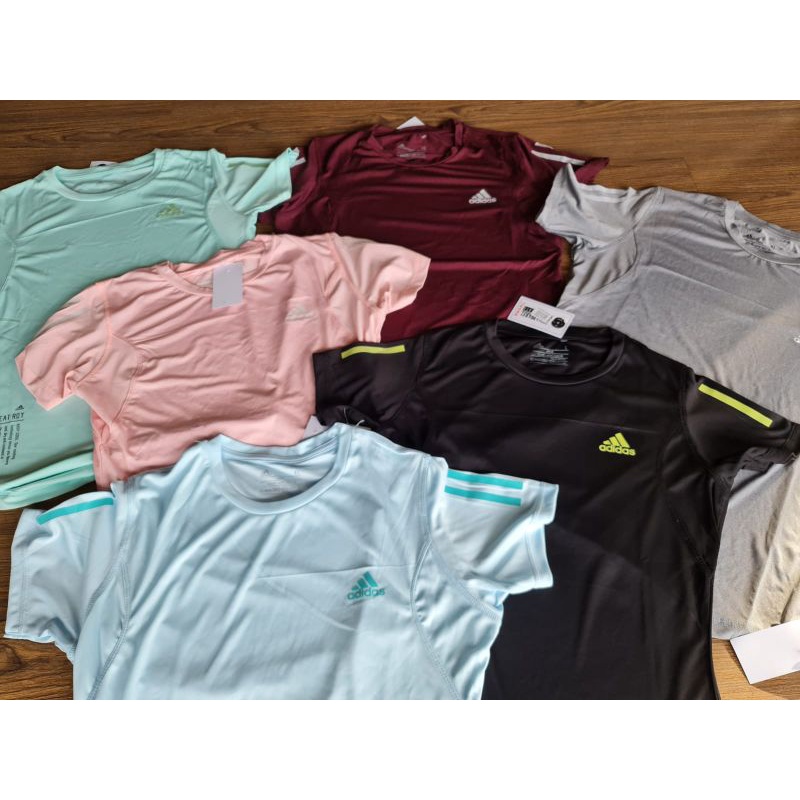 kaos cewek original Adidas dry fit running senam gym premium