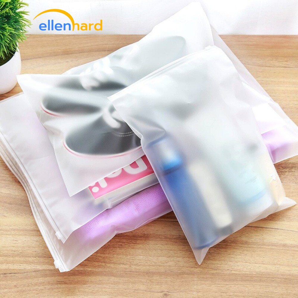 Kantong Zipper Storage Bag Plastik Vacum Baju Travel Polos Anti Air Transparan