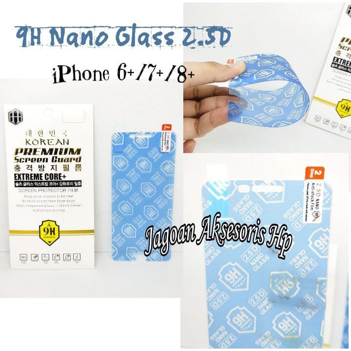 REAL 9H NANO Glass iPhone 6 Plus 6s Plus 5.5 Inch Flexible Matte Screen Protector 2.5D Full Layar