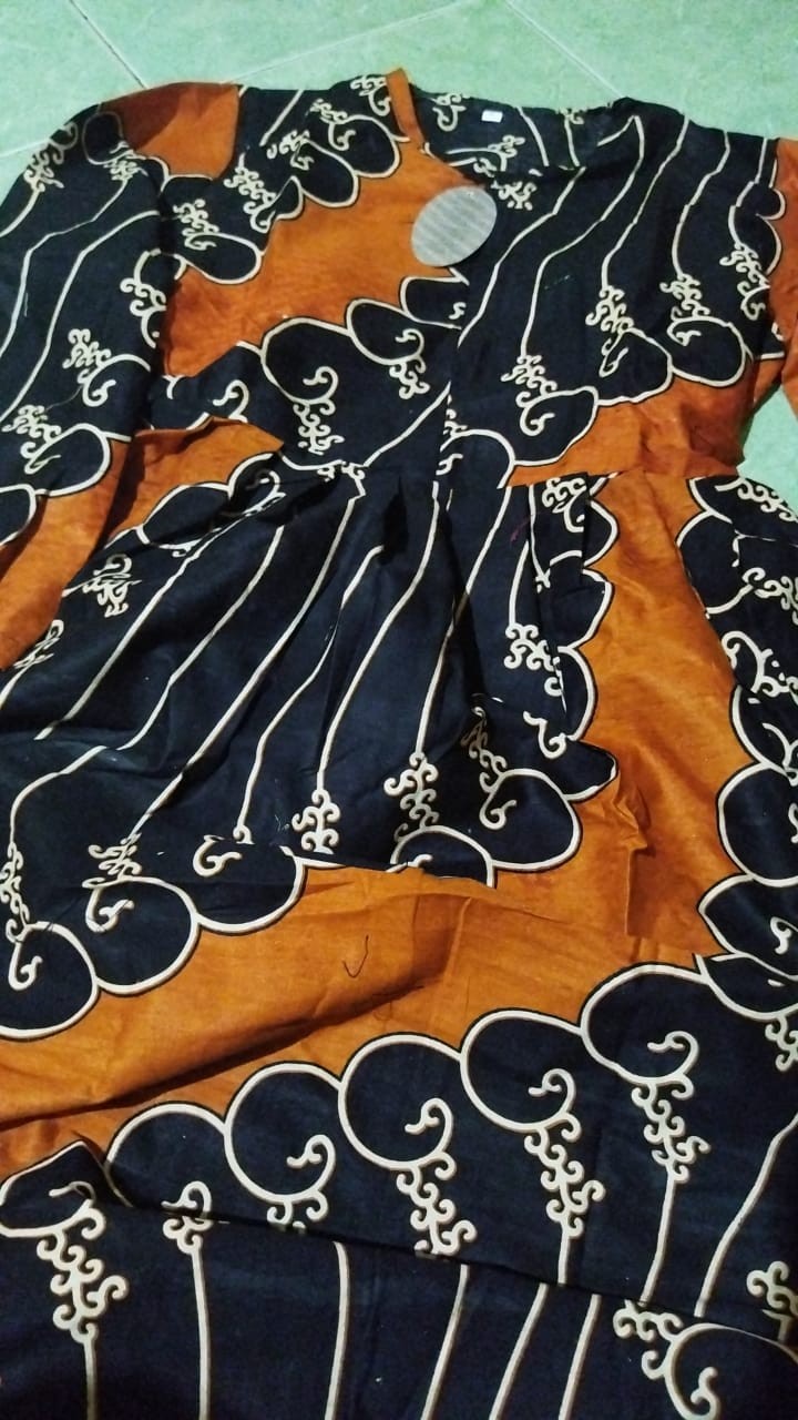 Gamis Batik Manggar, Padi,sekar,cantik,kubis,kipas,daun,kupu,nadine