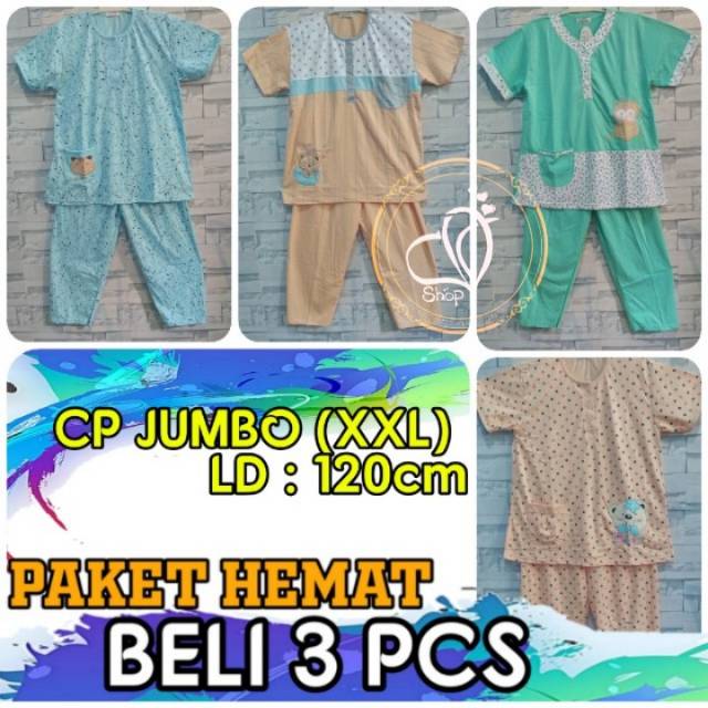 PAHE BELI 3 CP JUMBO Lorita by Sofie  - Motif Acak - Baju Tidur / Babydoll / Piyama -